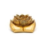 Theelichthouder Lotus handen goudkleurig-11,5 cm x 9,4 cm x 4,8 cm - Afbeelding 3