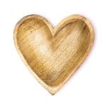 Bakje hartvorm mangohout - 15 cm x 15 cm x 2,5 cm - Afbeelding 2