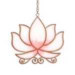 Raamhanger lotus roze- 24cmx12cm