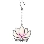 Raamhanger lotus wit -24cm-12cm - Afbeelding 2