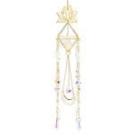 Suncatcher lotus en vlinders met bergkristal- 9 cm x 51 cm - Afbeelding 3