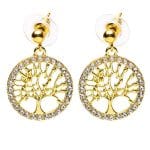 Oorbellen levensboom goudkleurig