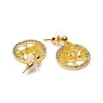 Oorbellen levensboom goudkleurig - Afbeelding 3