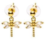 Oorbellen libelle goudkleurig