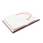 Notitieboek fluweel paars met regenboog -  20 cm x 15 cm - Afbeelding 2