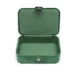 Sieraden / tarotdoos fluweel groen met lotus - 11 cm x 15.5 cm x 5 cm - Afbeelding 2