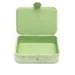 Sieraden / tarotdoos fluweel groen met klavertje vier -  11 cm  x  15.5 cm  x  5 cm - Afbeelding 2