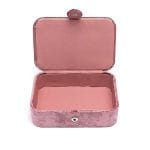 Sieraden / tarotdoos fluweel oudroze met Bloem des Levens - 11 cm x 15.5 cm x 5 cm - Afbeelding 2