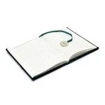 Notitieboek fluweel petrol met Seed of Life - 20 cm x 15 cm - Afbeelding 2