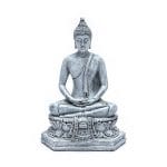 Meditatie boeddha Thailand grijs - 13 cm x 8 cm x 18 cm