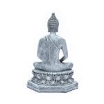 Meditatie boeddha Thailand grijs - 13 cm x 8 cm x 18 cm - Afbeelding 3