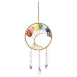 Suncatcher levensboom met chakra-stenen - ±17 cm - Afbeelding 2