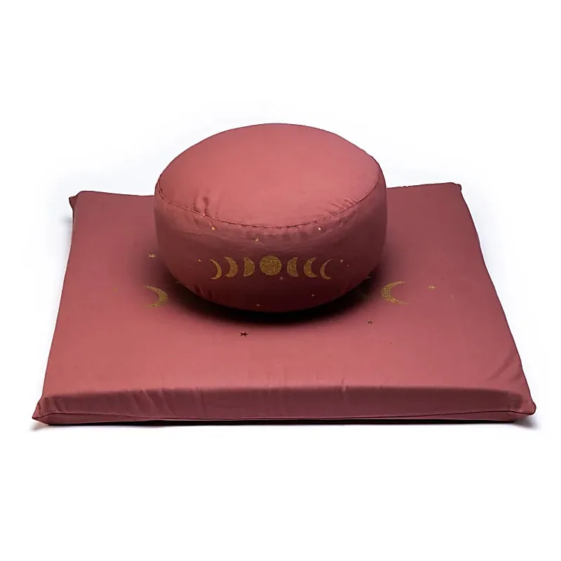 Meditatie SET Maanfasen biokatoen (OCS) -  65 cm x 65 cm x 5 cm - Afbeelding 4