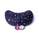 Meditatiekussen halve maan Sterrenhemel donkerblauw biokatoen (OCS) - 37 cm x 17 cm x 13 cm