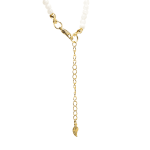 Verstelbare halsketting maansteen met maan hanger - ±37 cm - Afbeelding 2