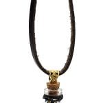 Geschenkflesje aan koord met amethist en Seed of Life - ±3,6 cm - Afbeelding 2