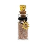 Geschenkflesje aan koord met zonnesteen en zon - ±3,6 cm