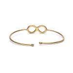 Armband Infinity messing goudkleurig verstelbaar - Afbeelding 2