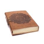 Notitieboek Mandala met kunstlederen kaft - ±13 cm x 18 cm - Afbeelding 2