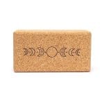 Yoga prop steunblok kurk Maanfasen - 23 cm x 12 cm x 7.5 cm