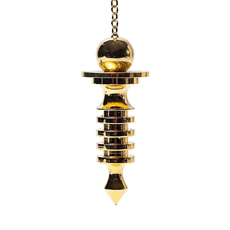 Pendel messing verguld Bloem des Levens - 5 cm - Afbeelding 4