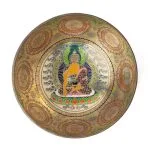 Klankschaal Shakyamuni Boeddha handbeschilderd - ± 25 cm - 28 cm-  ± 1800 - 2500 gram - Afbeelding 3