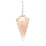 Orgoniet pendel rozenkwarts facet geslepen - 27 cm - Afbeelding 2