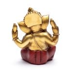 Ganesha beeld goudkleur -  14,3 cm x 10,5 cm x 17,7 cm - Afbeelding 3