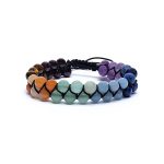 Chakra armband dubbele rij verstelbaar