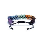 Chakra armband dubbele rij verstelbaar - Afbeelding 2
