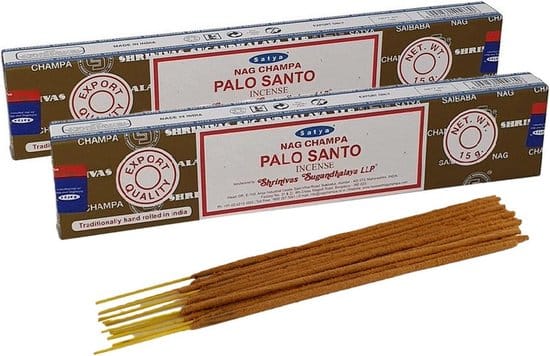 550x356 Satya Nag Champa wierrook stokjes Palo Santo geur - 2 pakjes á 15 gram - Afbeelding 1