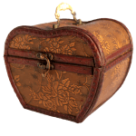 1920's Stijl Doos - Appelvorm - Bloem Motief - 12 cm x 11 cm x 16 cm